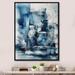 Ivy Bronx Kazimir Blue & Cream Whimsical Clay Vase I On Canvas Print Metal in Black/Blue/White | 40 H x 30 W x 1.5 D in | Wayfair