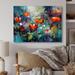 Red Barrel Studio® Tullynacross Red Vibrant Garden Symphony V On Canvas Print Canvas, Cotton in Blue/Green/Red | 12 H x 20 W x 1 D in | Wayfair