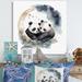 Redwood Rover Watercolor Baby Pandas II - Print Canvas, Cotton in Black/Gray/White | 24 H x 24 W x 1 D in | Wayfair
