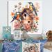 Red Barrel Studio® Birds on a Birdhouse - Print Canvas, Cotton in Brown/Orange/Pink | 30 H x 30 W x 1 D in | Wayfair