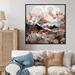 Red Barrel Studio® Rose Gold Metallic Mountains III On Canvas Print Canvas in Gray/Orange/Pink | 16 H x 16 W x 1 D in | Wayfair