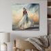 House of Hampton® Female By The Ocean Breeze II On Canvas Graphic Art Canvas, Cotton in Gray/Orange/White | 30 H x 30 W x 1 D in | Wayfair