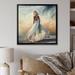 House of Hampton® Female By The Ocean Breeze II On Canvas Graphic Art Canvas, Cotton in Gray/Orange/White | 16 H x 16 W x 1 D in | Wayfair