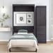 Hokku Designs Eisenburg Murphy Bed, Metal in Gray | 83.1 H x 95 W x 64.6 D in | Wayfair 01F34AAC6D3D40A0A70B98AD0148D5A8