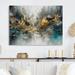 Ivy Bronx Grey Gold Modern Abstract Contemporary I - Abstract Marble Metal Wall Decor Metal in Gray | 16 H x 32 W x 1 D in | Wayfair