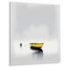 Breakwater Bay Yellow Fog Boat on Lake II - Unframed Print on Metal in Gray/Yellow | 20 H x 12 W x 1 D in | Wayfair