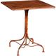 Biscottini - Square wrought iron coffee table Garden table Bar, bistro and restaurant table Antique red finish Iron table 70x70x76 cm