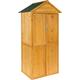Tectake - Garden storage shed with a pitched roof - small shed, tool shed, log shed - brown