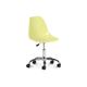 Privatefloor - Office Chair with Castors - Swivel Desk Chair - Denisse Pastel yellow Steel, pp, Nylon - Pastel yellow