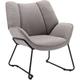 Modern Accent Chair Occasional Armchair in Linen Tub Chair for Living Room, Gray