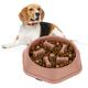 Relaxdays - Slow Feeder Bowl, Anti Gulping, Food for Dogs, 500 ml, Eat Slowly, Dishwasher Safe, Spiral, Pink