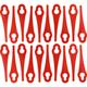 Vhbw - 20x Replacement Blade compatible with Einhell bg-ct 18 Li, ge-ct 18 Li, ge-ct 18 Li Kit Cordless Lawnmower - Cutter Blades, Red, polyamide