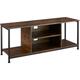TV Cabinet Lowboard 4 compartments & adjustable shelf - TV shelf, TV board, TV bench - 120 cm Industrial wood dark, rustic - Industrial wood dark,