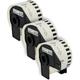 Set 3x Label Roll 50mm x 30.48m (1 Label) compatible with Brother pt QL-580N, QL-580 Series Label Maker - Premium - Vhbw