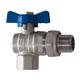 Invena - Standard Water Flow Rate Angled Ball Valve with Butterfly Handle Female x Male 1 bsp