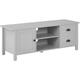 Tv Stand Rustic Light Grey Cabinet Drawers Shelves Cable Management Honolulu - Grey