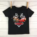 Disney Kids T shirt Car Pixar Lightning McQueen Cartoon Graphic Baby Girls Clothes Cotton Boys