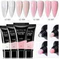 LILYCUTE 4PCS/Set Nail Extension Gel 10ML White Clear Nude Quick Finger Prolong Manicure Set Nail