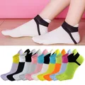 Summer 5 Finger No Show Socks Woman Girl Cotton Bright Color Mesh Breathable Deodorant Invisible