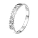 AEAW 14k White Gold 0.1ct 3mm Total 0.5ctw DEF Round Cut Engagement&Wedding CVD HPHT Lab Grown