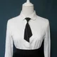 Simple Slim Neck Tie Men's and Women's Business Dress College Style Shirt Bowtie Collar Flower for