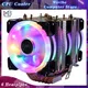 6 Heat Pipes RGB CPU Cooler X79 X99 3Pin PWM 4Pin Quiet For Intel LGA 1150 1151 1155 1200 1366 2011