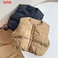 Korean Kids Winter Padded Vest Outerwear Waistcoat Child Coat Boy Loose Outdoor Clothes Baby Vest