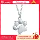 Bamoer HOT SALE Gold Silver Cat Paw Necklace Dog Footprint Pendant Chain for Women Gift Cute Animal