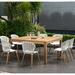 Amazonia Swanton 9-Piece 100% FSC Teak Wood Square Patio Dining Set