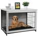 Pirecart 44 inch Wooden Dog Crate Furniture Pet Cage with Removable Tray for Medium Large Dogs