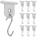 CIVG 10pcs RV Awning Hooks S Shaped Camping Awning Hooks Metal RV Party Light Hangers Clothes Hats Awning Hooks Sturdy Hangers Accessory for Camping Tent RV Outdoor (Grey)