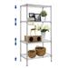 4 Tier Wire Shelving Unit Height Adjustable Wire Shelves with 1200 LBS Capacity Metal Storage Rack Organizer for Laundry Kitchen Bathroom Pantry Closet (18 D x 29.5 W x 59 H Chrome)