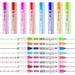 Curve Highlighter Pen Set 8Pcs Flair Pens That Make Designs Dual Tip Markers Curve Highlighter Pens Flownwing Flair Pen for Kids Curve Colored Pens for Note Take Journal Planner Scrapbook