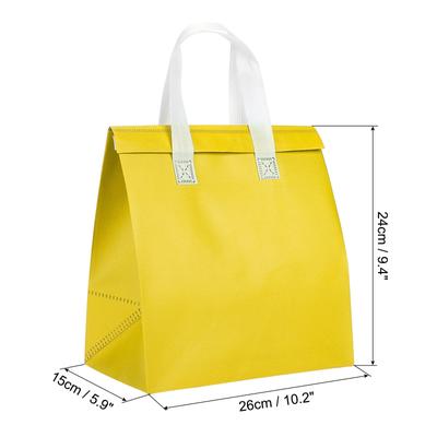 Insulated Take Away Bags, 25 Pcs Thermal Bags 9.4 x 5.9 x 10.2 Inch