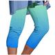 RYRJJ Capri Pants for Women Casual Summer Pull On Yoga Dress Capris Work Jeggings Trendy Print Athletic Golf Crop Pants with Pockets(Green 4XL)