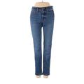 Madewell Jeans - Mid/Reg Rise Skinny Leg Denim: Blue Bottoms - Women's Size 27 - Dark Wash