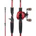 Sougayilang Casting Fishing Rod and Reel Combo 2 Pieces M/MH Fishing Pole Baitcasting Reel Baitcaster Set