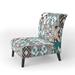 Designart "Multicolor Square Patchwork" Upholstered Patterned Accent Chair and Arm Chair