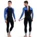 3mm Neoprene Wetsuit for Men Back Zip Full Body Diving Suit for Snorkeling Surfing Diving Swimming