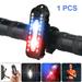 1pc Vastfire LED Red Blue Bicycle Tail Light Police Shoulder Light with Clip USB Charging Warning Safety Light Bicycle Rear Light Work Lamp Blinker Light