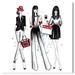 Wynwood Studio Canvas Doll Memories - Shopping Spree Fashion and Glam Outfits Wall Art Canvas Print Black 30x30