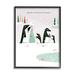 Stupell Industries Warm Winter Wishes Snowy Penguins Holiday Painting Black Framed Art Print Wall Art