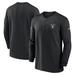 Men's Nike Black Las Vegas Raiders 2023 Sideline Performance Long Sleeve Tri-Blend Quarter-Zip Top