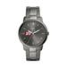 Men's Fossil Gray Saint Francis Red Flash Minimalist Three-Hand Smoke Watch