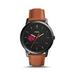 Men's Fossil Black/Brown Seattle Pacific Falcons Minimalist Slim Light Brown Leather Watch