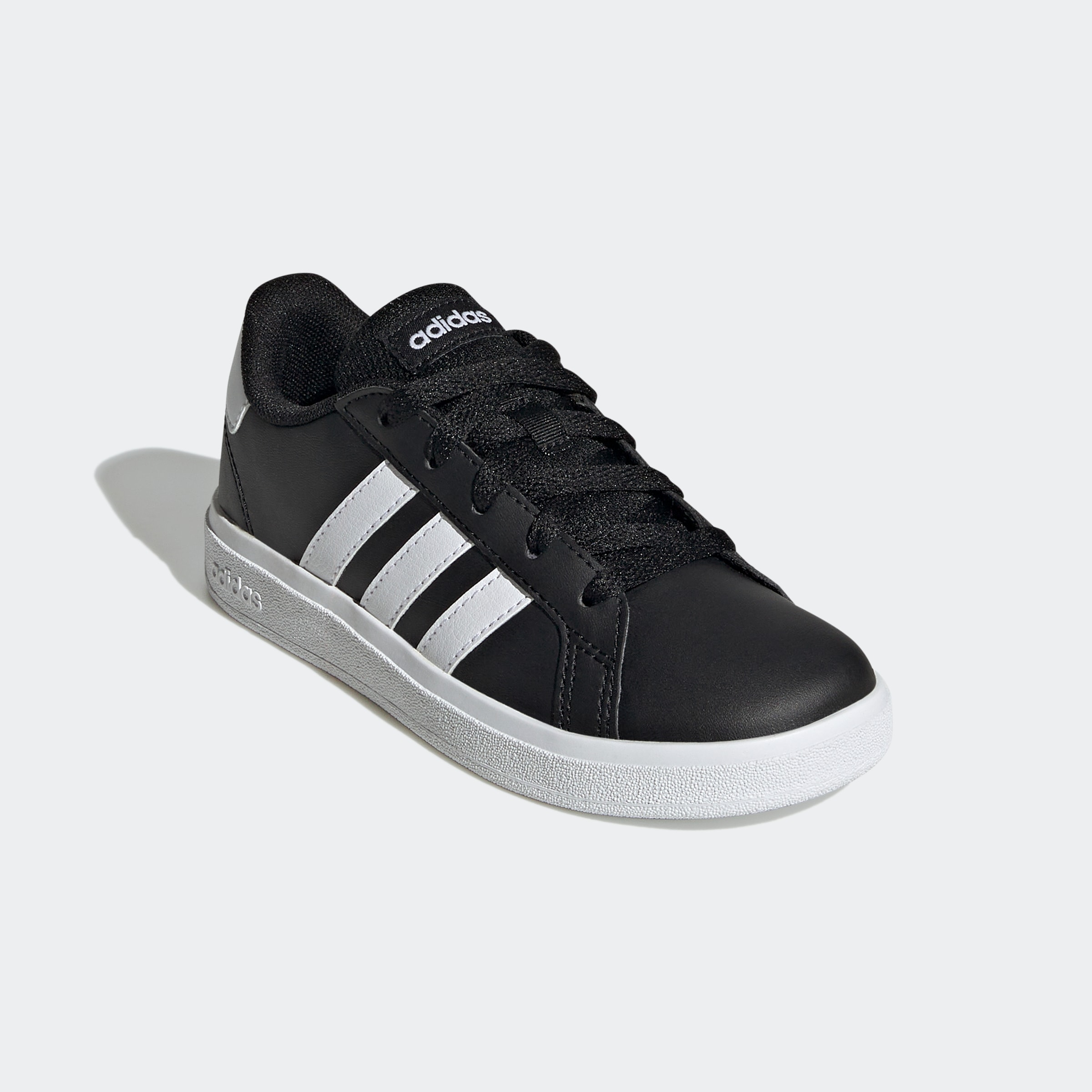 Sneaker ADIDAS SPORTSWEAR "GRAND COURT LIFESTYLE TENNIS LACE-UP", Gr. 34, schwarz-weiß (core schwarz, cloud weiß, core schwarz), Synthetik, Textil, Sportlich, Schuhe, Design auf den Spuren des adidas Superstar, Topseller Image