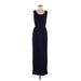 Forever 21 Casual Dress Scoop Neck Sleeveless: Blue Print Dresses - Women's Size Medium