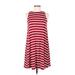 Old Navy Casual Dress - A-Line Crew Neck Sleeveless: Red Color Block Dresses - Women's Size Medium