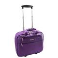 House of Luggage Wheeled Trolley Pilot Case on Wheels Telescopic Handle HLG681 (Purple)