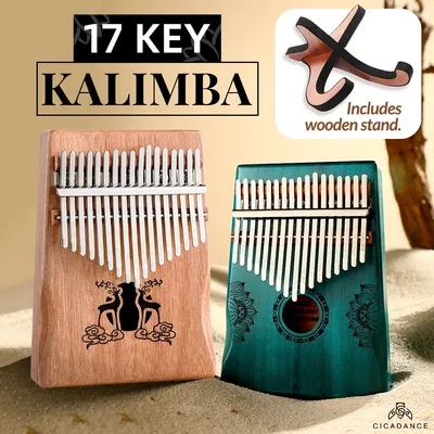 Piano à pouce Kalimba avec support corps en bois clavier Calimba instruments musicaux livre